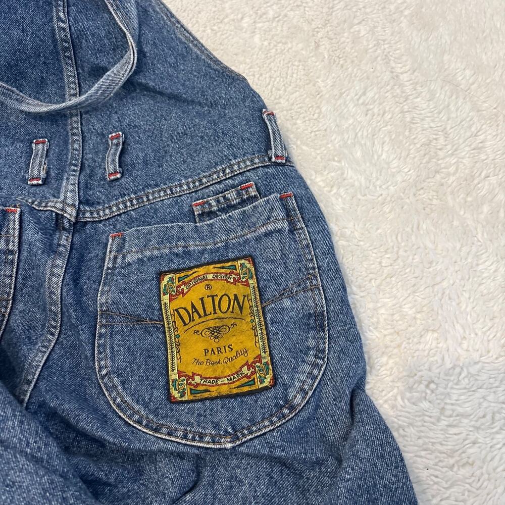 Womens Dalton Paris Denim Cotton Overalls OS Tomato Granola Grandma Utility Chic